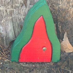 Red and Green Elf Door